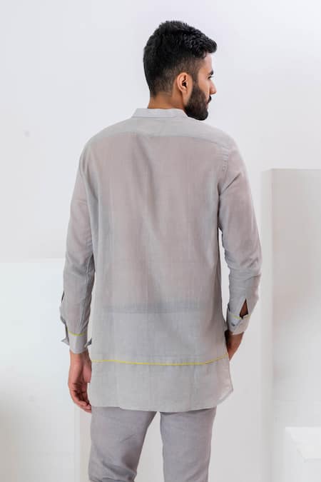 Vaani Beswal Arche Corded Chinese Collar Shirt 