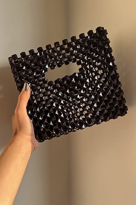 RUBILON Boxy Crystal Woven Bag 