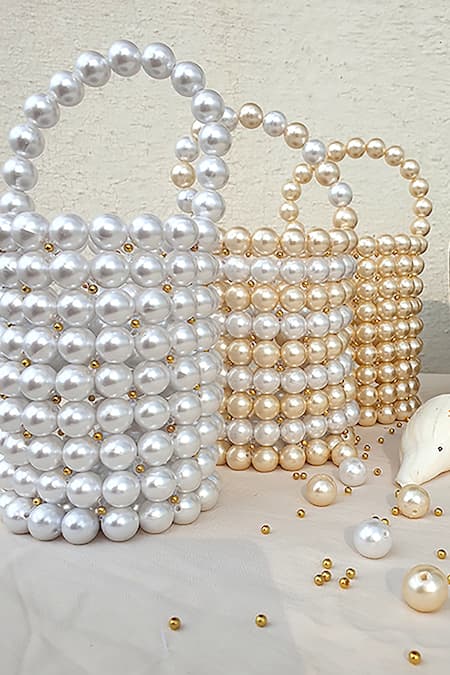 Rubilon Kaia Pearl Woven Bucket Bag 