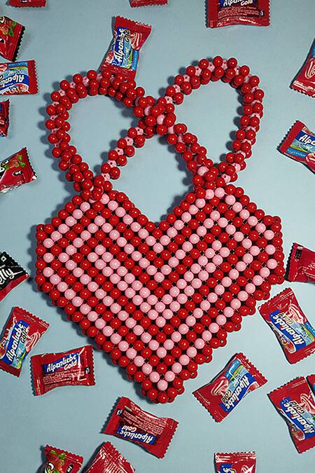 Rubilon_Multi Color Blossom Heart Shaped Bag _Online_at_Aza_Fashions