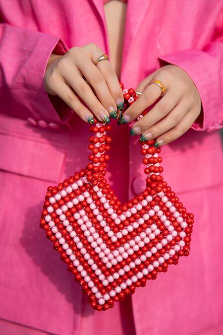 Shop_Rubilon_Multi Color Blossom Heart Shaped Bag _Online_at_Aza_Fashions