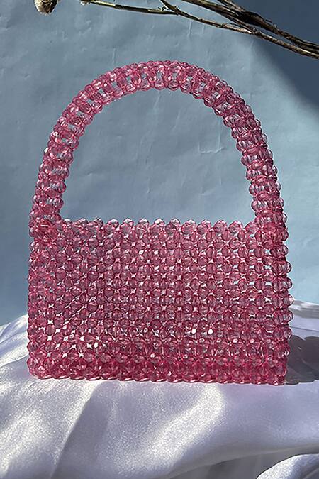 Rubilon_Pink Blush Crystal Embellished Bag _Online_at_Aza_Fashions