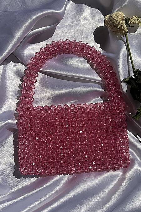 Buy_Rubilon_Pink Blush Crystal Embellished Bag _Online_at_Aza_Fashions