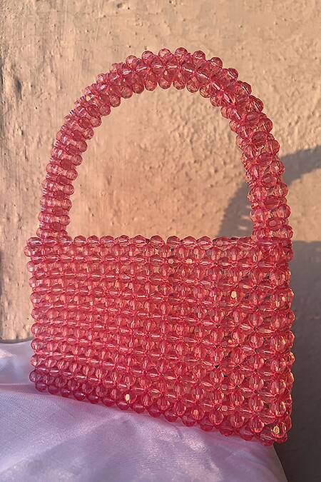 Shop_Rubilon_Pink Blush Crystal Embellished Bag _Online_at_Aza_Fashions