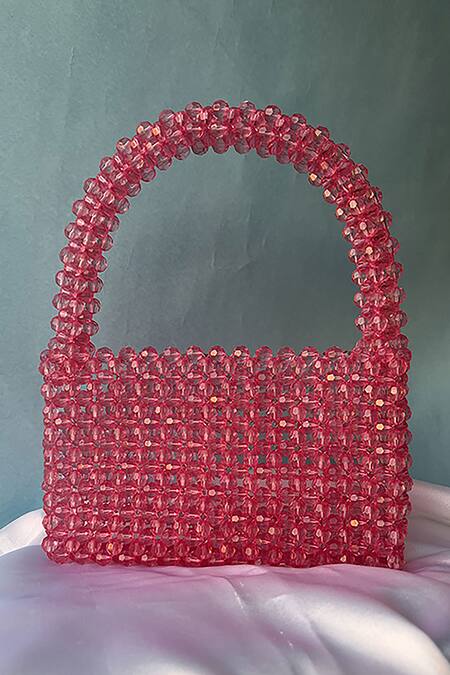 Rubilon_Pink Blush Crystal Embellished Bag _at_Aza_Fashions