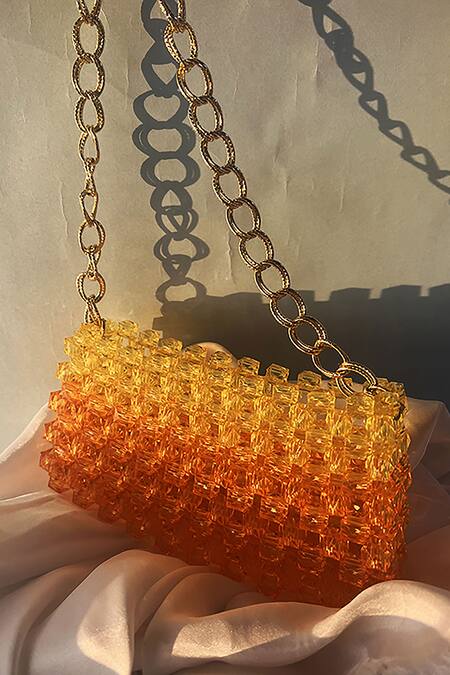 Buy_Rubilon_Orange Crystals Embellished Handbag _Online_at_Aza_Fashions