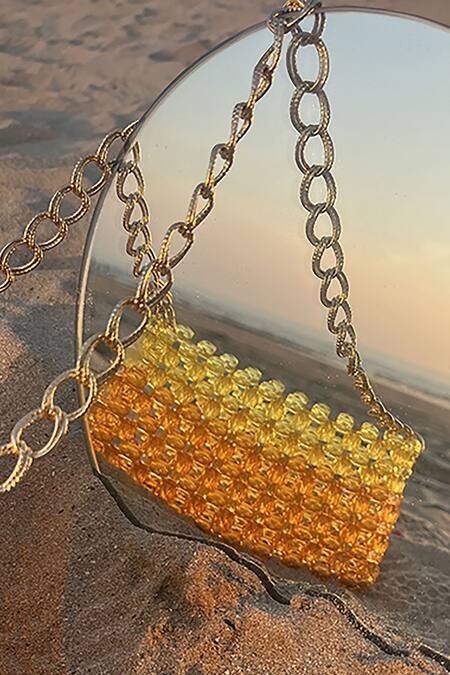 Shop_Rubilon_Orange Crystals Embellished Handbag _Online_at_Aza_Fashions