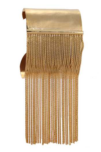 Buy_Trupti Mohta_Gold Plated Chains Dangler Embellished Cuff Bracelet _Online_at_Aza_Fashions