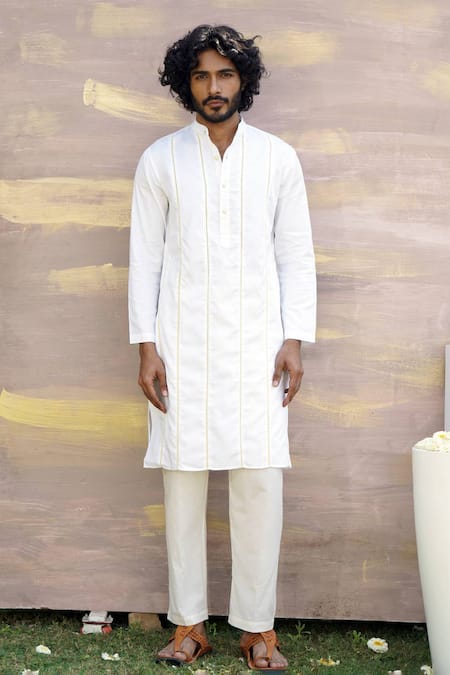 Nero India Lace Embellished Straight Kurta 