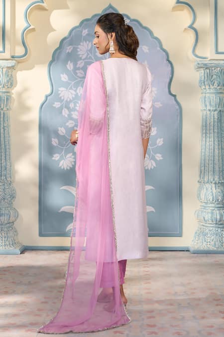 Two Sisters By Gyans X AZA Floral Zardozi Embroidered Kurta Set 