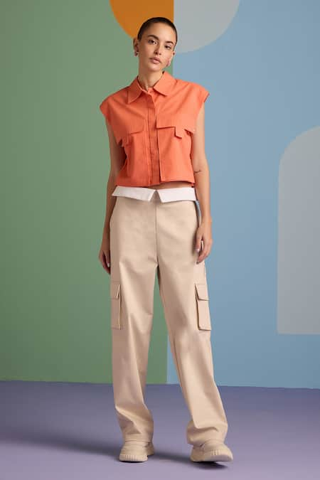 MUVAZO Citrus Pocketed Top With Pant 