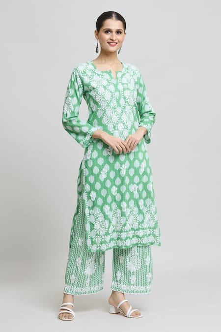 Samyukta Singhania Floral Embroidered Printed Kurta & Pant Set 