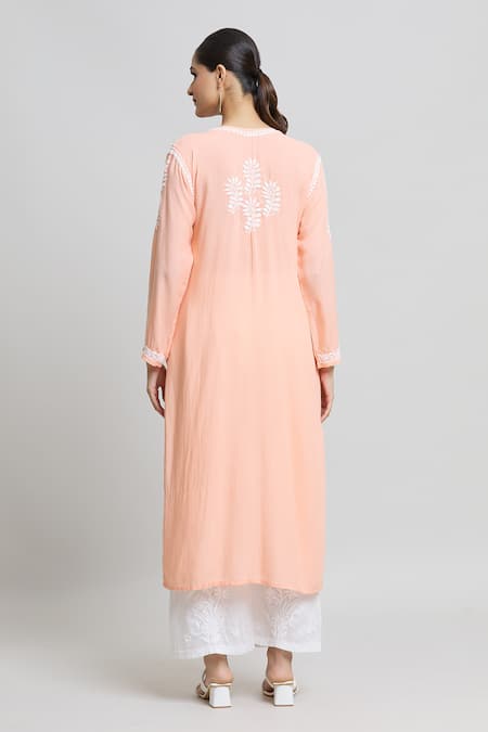 Samyukta Singhania Chikankari Floral Embroidered Kurta 