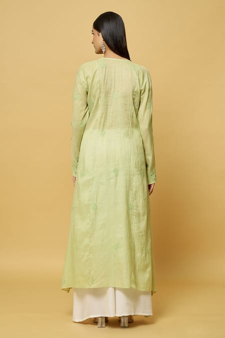 Samyukta Singhania Bloom Thread & Mukaish Embroidered Kurta 