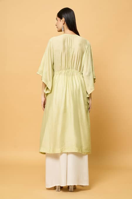 Samyukta Singhania Chikankari Fleur Embroidered Kaftan 