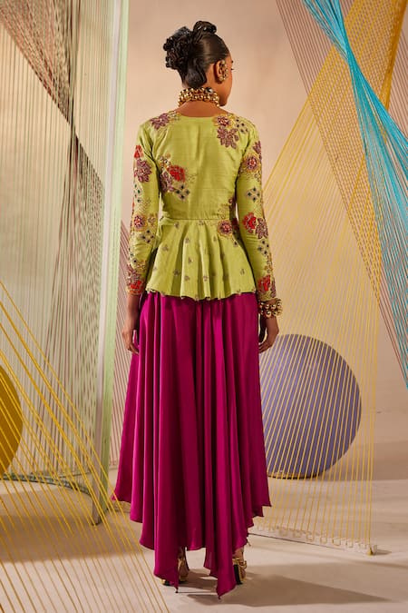 Anu Pellakuru Hand Embroidered Jacket & Pant Set 