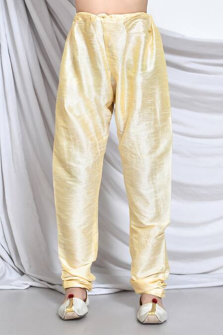 Buy_Petite Pomme_Red Silk, Cotton Embroidery Gardenia Kurta With Churidar 