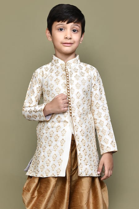 Buy Petite Pomme Cream Silk Embroidery Fleur Motif Kurta With Patiala Pant Online at Aza Fashions Buy_Petite Pomme_Cream Silk Embroidery Fleur Motif Kurta With Patiala Pant _Online_at_Aza_Fashions