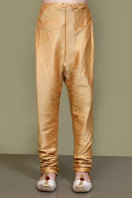 Petite Pomme_Cream Silk Embroidery Paisley Bud Kurta Set _at_Aza_Fashions