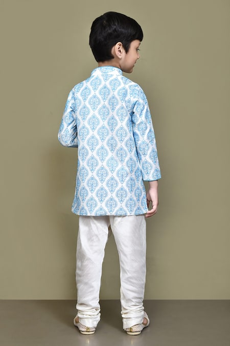 Petite Pomme Mughal Embroidered Straight Kurta 
