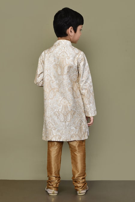 Petite Pomme Paisley Thread Embroidered Kurta 