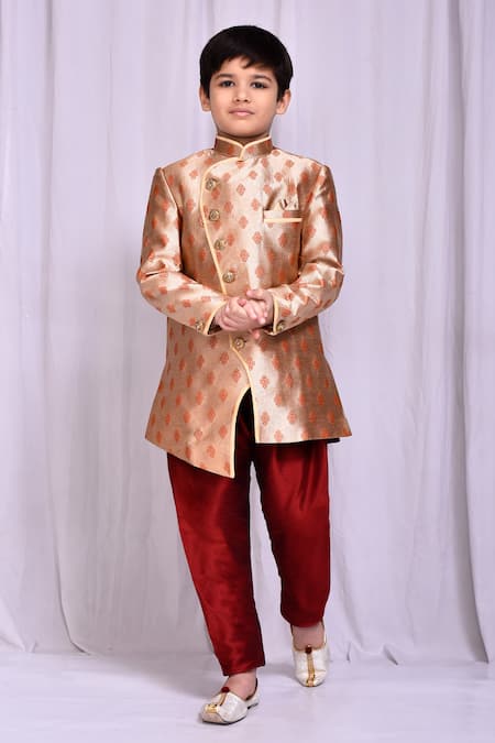 Petite Pomme Asymmetric Sherwani & Pant Set 
