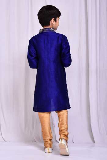 Petite Pomme Placement Embroidered Kurta With Churidar 
