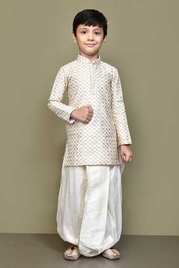 Petite Pomme Geometric Pattern Kurta Set 