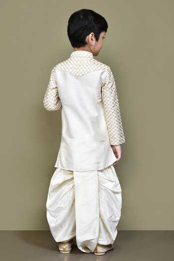 Petite Pomme Geometric Pattern Kurta Set 
