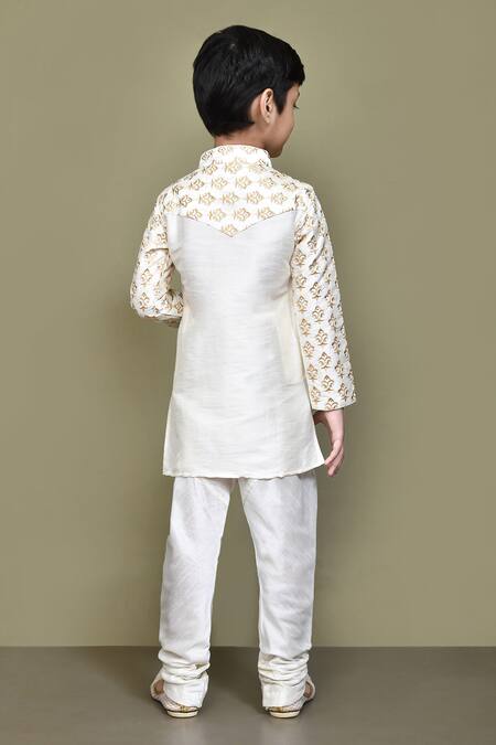 Petite Pomme Flower Embroidered Kurta 