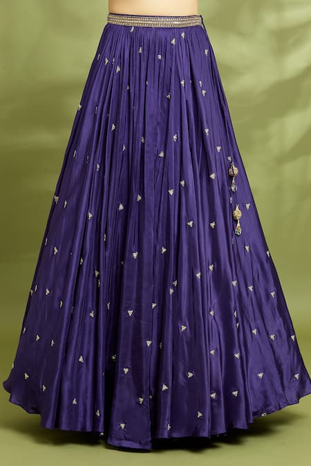 Shop Enamour By Radha Purple Organza, Silk Cut Work, Beads, Pearls Cutdana Embroidered Lehenga Set Online at Aza Fashions Shop_Enamour By Radha_Purple Organza, Silk Cut Work, Beads, Pearls Cutdana Embroidered Lehenga Set _Online_at_Aza_Fashions