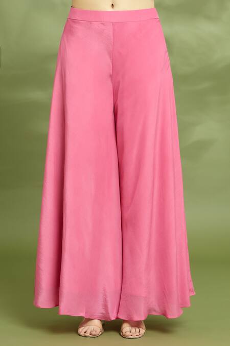 Shop Enamour By Radha Coral Crepe, Silk, Organza Beads, Yoke Embroidered Anarkali Sharara Set Online at Aza Fashions Shop_Enamour By Radha_Coral Crepe, Silk, Organza Beads, Yoke Embroidered Anarkali Sharara Set _Online_at_Aza_Fashions