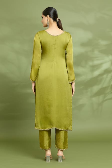 Enamour By Radha Placement Embroidered Tunic Pant Set 