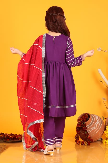 JILMIL DREAMWEAR Gota Placement Embellished Anarkali Set 