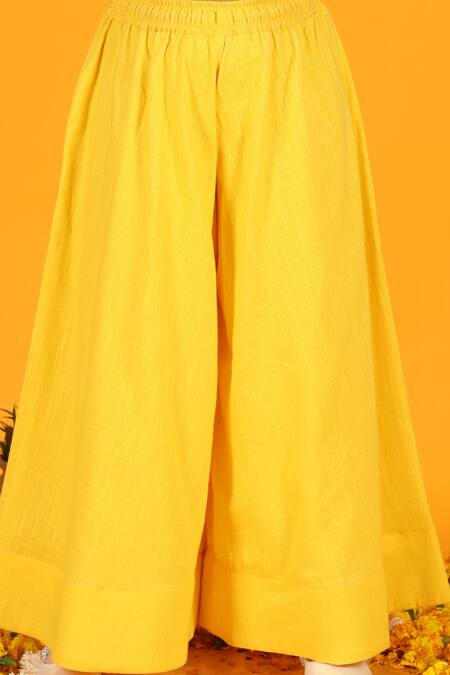 JILMIL DREAMWEAR_Peach Cotton Tassels Flamingo Embroidered Kurta Set _at_Aza_Fashions