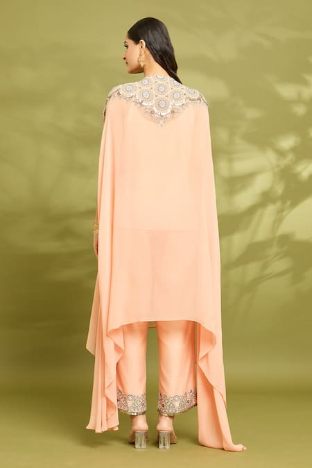 Vyasa By Urvi Hand Embroidered Kaftan Trouser Set 