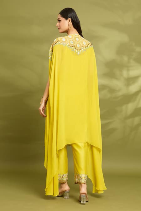 Vyasa By Urvi Embroidered Kaftan Trouser Set 