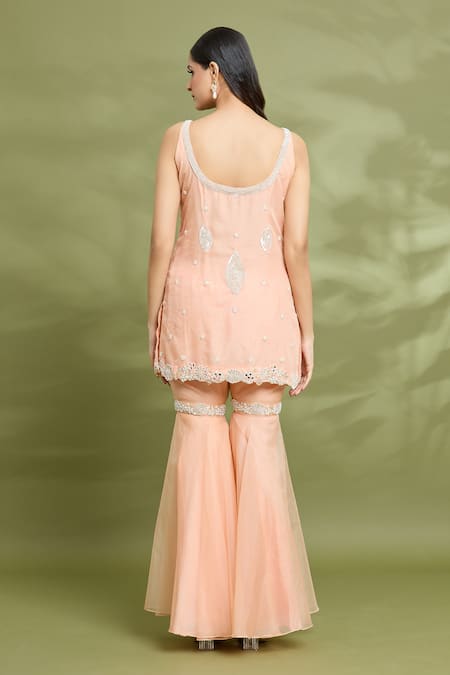 Vyasa By Urvi Zardosi Embroidered Tunic Gharara Set 