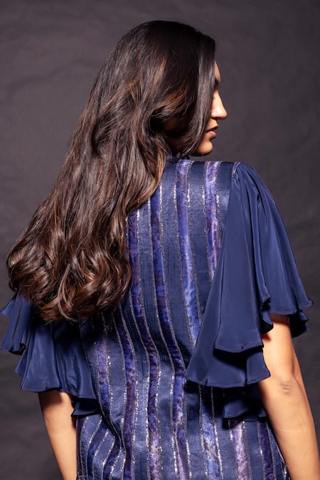 Sejal Kamdar Ajrakh Embellished Jacket & Flared Pant Set 