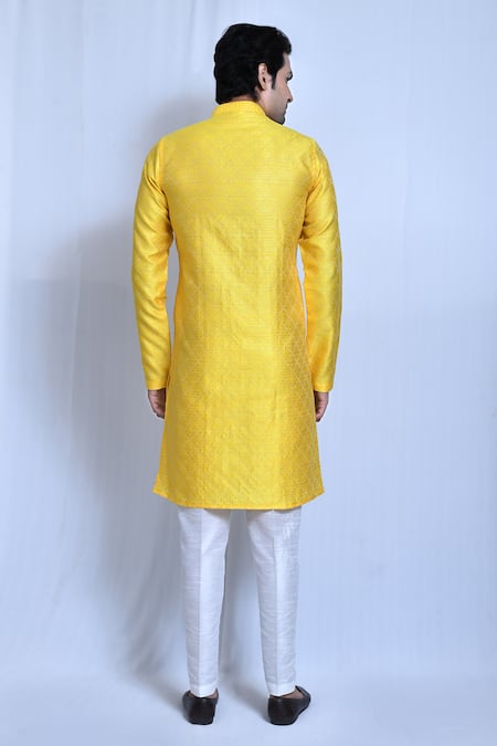 Arihant Rai Sinha Fleur Damask Woven Kurta With Pant 