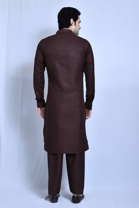 Arihant Rai Sinha Cotton Linen Plain Straight Kurta Set 