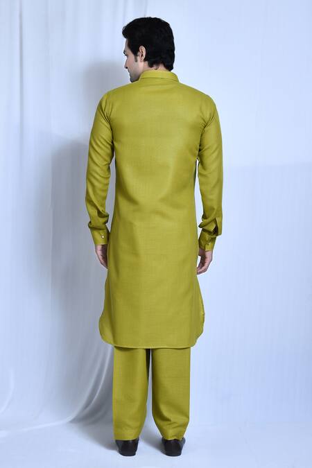 Arihant Rai Sinha Cotton Linen Solid Straight Kurta Set 