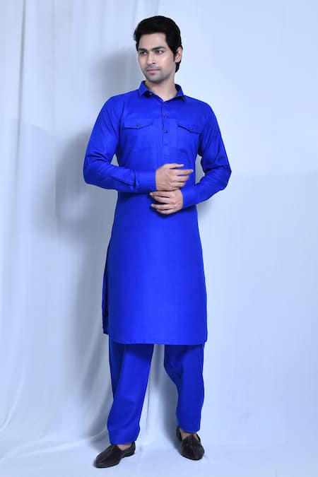 Aryavir Malhotra Cotton Linen Kurta Set 