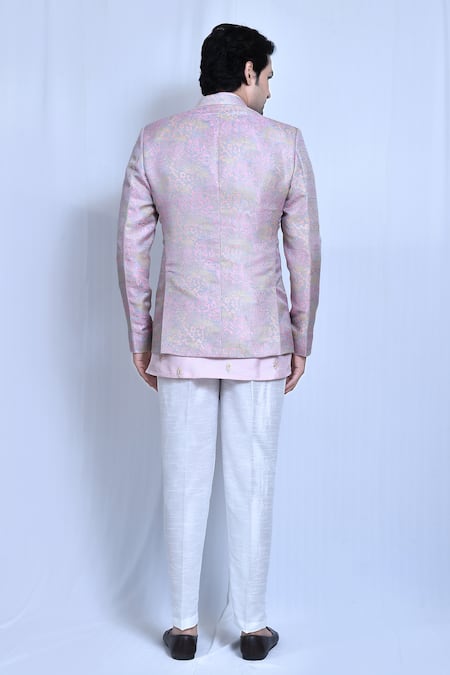 Arihant Rai Sinha Floral Woven Prince Coat & Shirt Kurta Set 