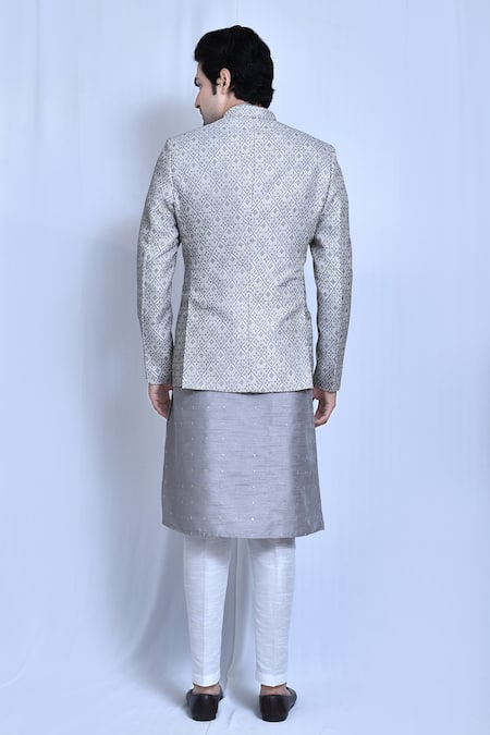 Arihant Rai Sinha Diamond Woven Prince Coat & Kurta Set 