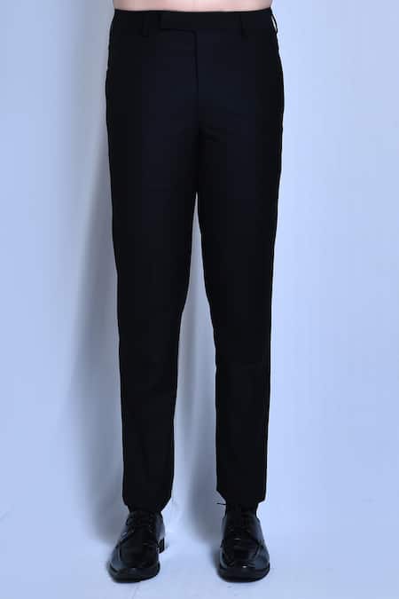 Arihant Rai Sinha_Black Satin, Cotton, Lycra, Terrycloth Cut Work Cutdana Embroidered Coat Set _Online_at_Aza_Fashions