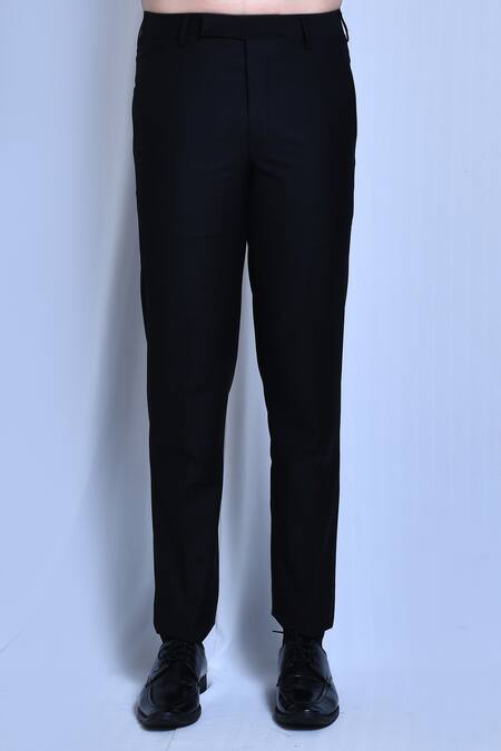 Arihant Rai Sinha_Blue Velvet, Satin, Terrycloth Cut Work Cutdana Embroidered Coat And Pant Set _Online_at_Aza_Fashions