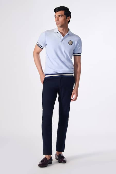 S&N by Shantnu Nikhil Placed Crest Polo T-shirt 