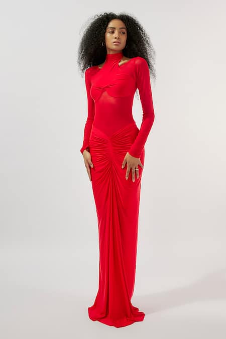 Full Length Sara Satin Gown – Stage 9 Secrets