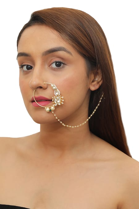Riana Jewellery Flower Shaped Nath 